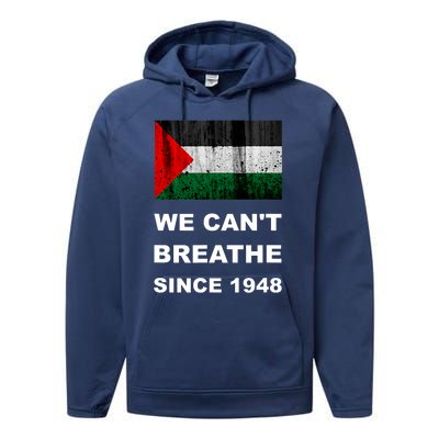 Free Palestine Flag Arabic Support Gaza Performance Fleece Hoodie