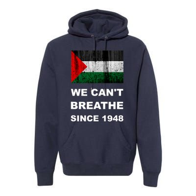 Free Palestine Flag Arabic Support Gaza Premium Hoodie