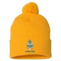 Feelin Pine Funny Christmas Tree Pom Pom 12in Knit Beanie
