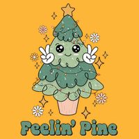 Feelin Pine Funny Christmas Tree Pom Pom 12in Knit Beanie