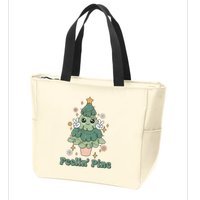Feelin Pine Funny Christmas Tree Zip Tote Bag