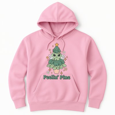 Feelin Pine Funny Christmas Tree Hoodie