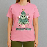 Feelin Pine Funny Christmas Tree T-Shirt