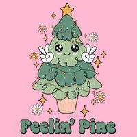 Feelin Pine Funny Christmas Tree T-Shirt