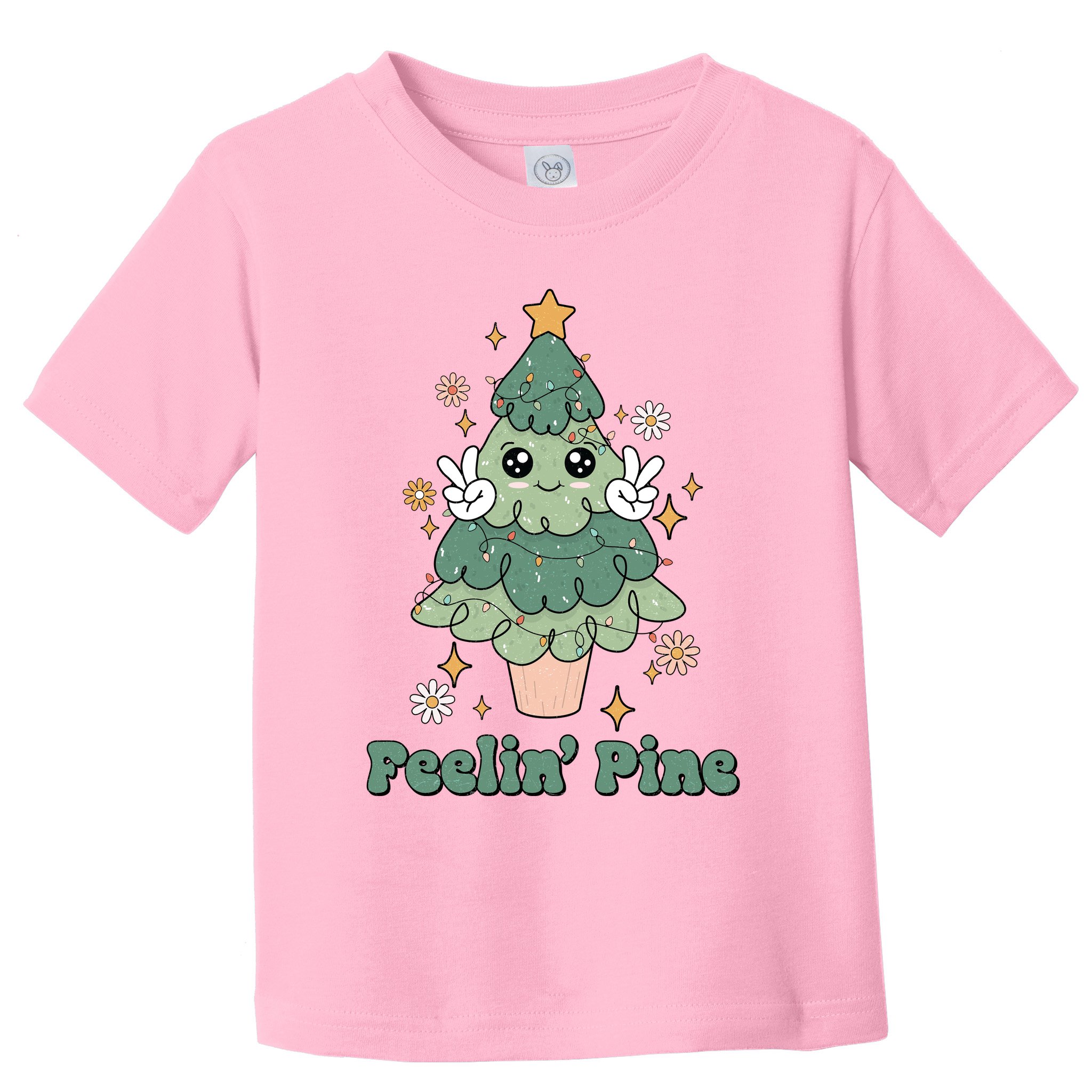Feelin Pine Funny Christmas Tree Toddler T-Shirt