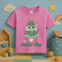 Feelin Pine Funny Christmas Tree Toddler T-Shirt