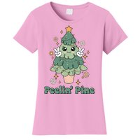 Feelin Pine Funny Christmas Tree Women's T-Shirt