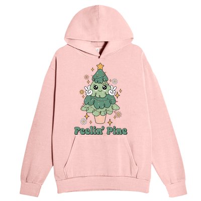 Feelin Pine Funny Christmas Tree Urban Pullover Hoodie