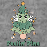 Feelin Pine Funny Christmas Tree Hooded Wearable Blanket