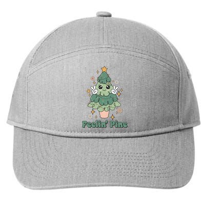 Feelin Pine Funny Christmas Tree 7-Panel Snapback Hat