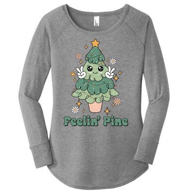 Feelin Pine Funny Christmas Tree Women's Perfect Tri Tunic Long Sleeve Shirt