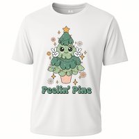 Feelin Pine Funny Christmas Tree Performance Shirt