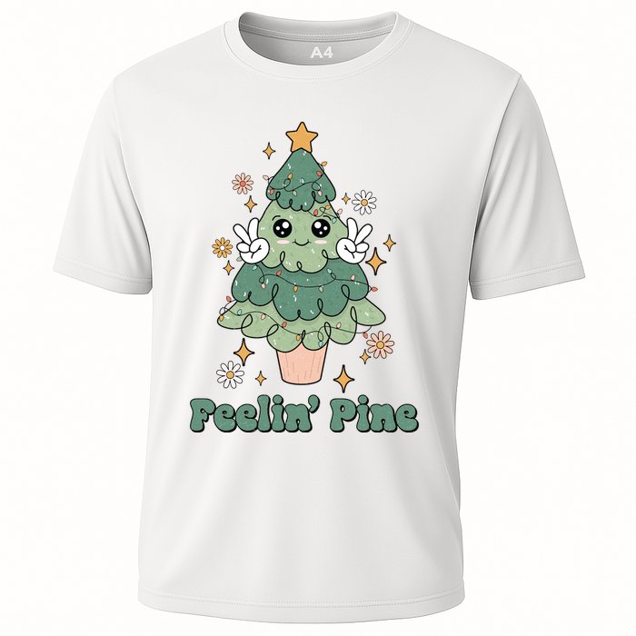 Feelin Pine Funny Christmas Tree Performance Shirt