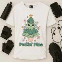 Feelin Pine Funny Christmas Tree Performance Shirt