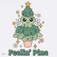 Feelin Pine Funny Christmas Tree Sweatshirt