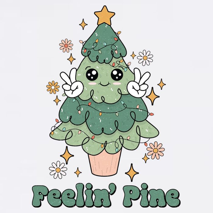 Feelin Pine Funny Christmas Tree Sweatshirt