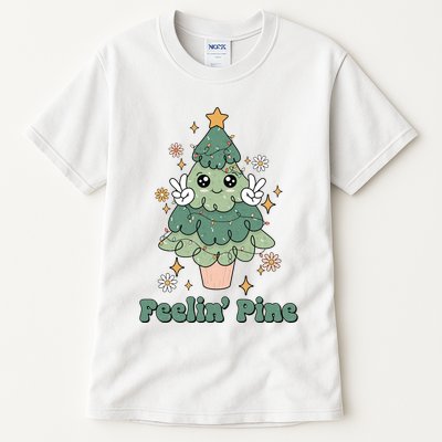 Feelin Pine Funny Christmas Tree Tall T-Shirt