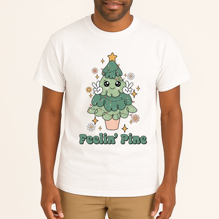 Feelin Pine Funny Christmas Tree Tall T-Shirt