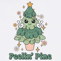 Feelin Pine Funny Christmas Tree Tall T-Shirt
