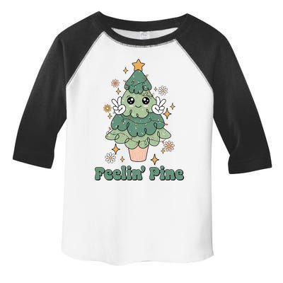Feelin Pine Funny Christmas Tree Toddler Fine Jersey T-Shirt