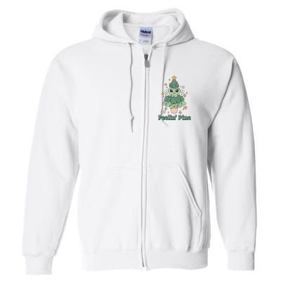 Feelin Pine Funny Christmas Tree Full Zip Hoodie