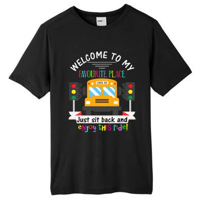 Favourite Place Funny School Bus Driver Back To School Tall Fusion ChromaSoft Performance T-Shirt