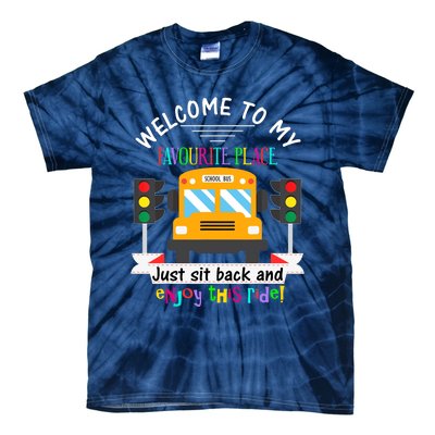 Favourite Place Funny School Bus Driver Back To School Tie-Dye T-Shirt