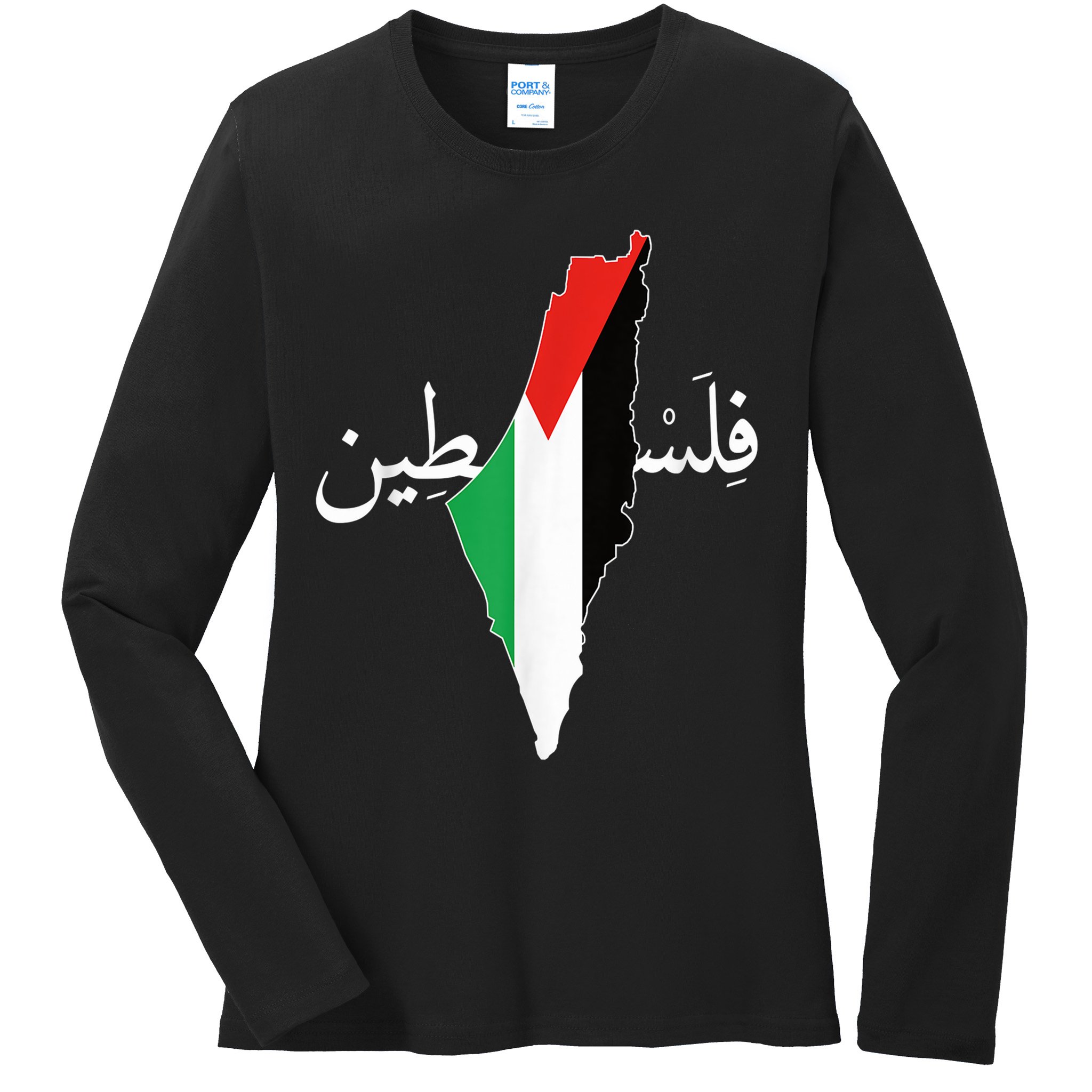 Free Palestine Ladies Long Sleeve Shirt