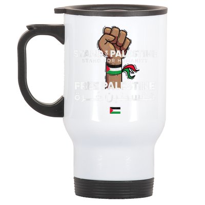 Free Palestine Stainless Steel Travel Mug