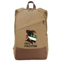 Free Palestine Flag Save Gaza End Occupation Palestinian Cotton Canvas Backpack