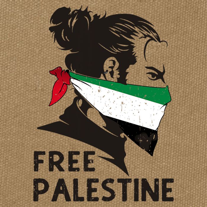 Free Palestine Flag Save Gaza End Occupation Palestinian Cotton Canvas Backpack