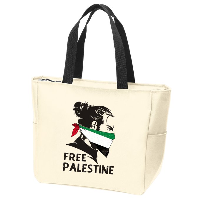 Free Palestine Flag Save Gaza End Occupation Palestinian Zip Tote Bag