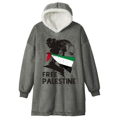 Free Palestine Flag Save Gaza End Occupation Palestinian Hooded Wearable Blanket