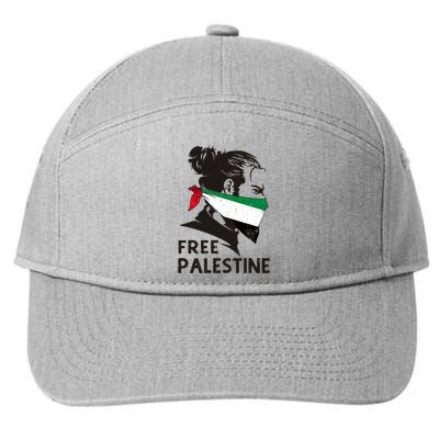 Free Palestine Flag Save Gaza End Occupation Palestinian 7-Panel Snapback Hat
