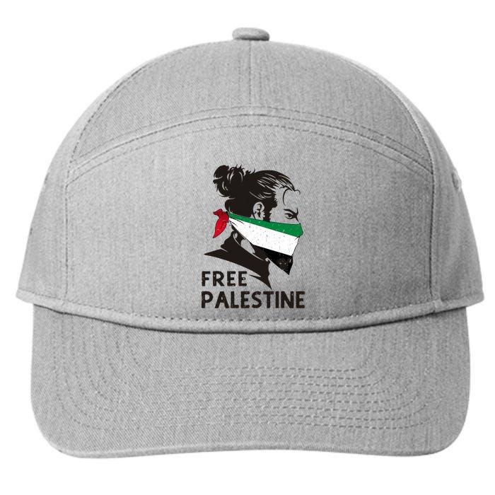 Free Palestine Flag Save Gaza End Occupation Palestinian 7-Panel Snapback Hat