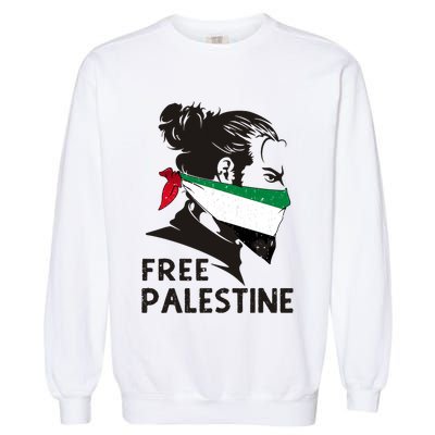 Free Palestine Flag Save Gaza End Occupation Palestinian Garment-Dyed Sweatshirt