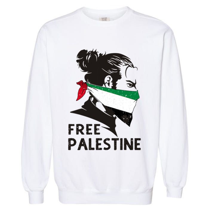Free Palestine Flag Save Gaza End Occupation Palestinian Garment-Dyed Sweatshirt