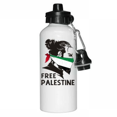 Free Palestine Flag Save Gaza End Occupation Palestinian Aluminum Water Bottle