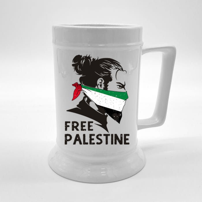 Free Palestine Flag Save Gaza End Occupation Palestinian Beer Stein