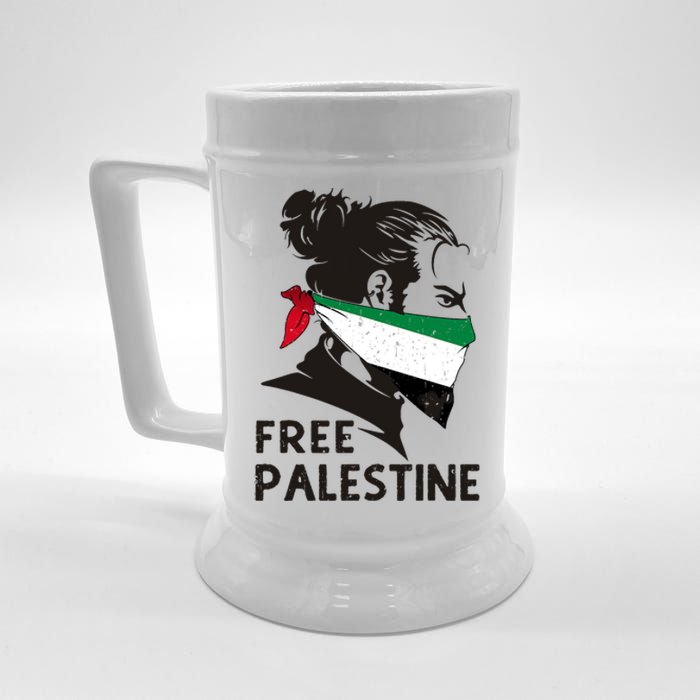 Free Palestine Flag Save Gaza End Occupation Palestinian Beer Stein