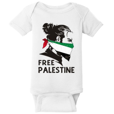 Free Palestine Flag Save Gaza End Occupation Palestinian Baby Bodysuit