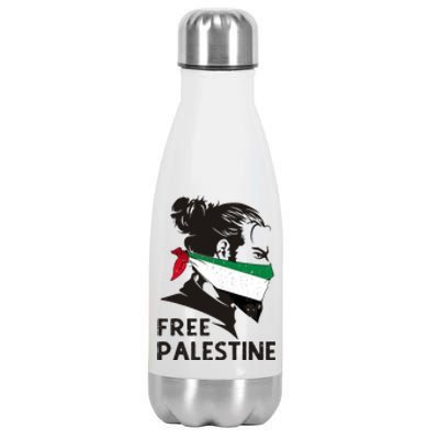 Free Palestine Flag Save Gaza End Occupation Palestinian Stainless Steel Insulated Water Bottle