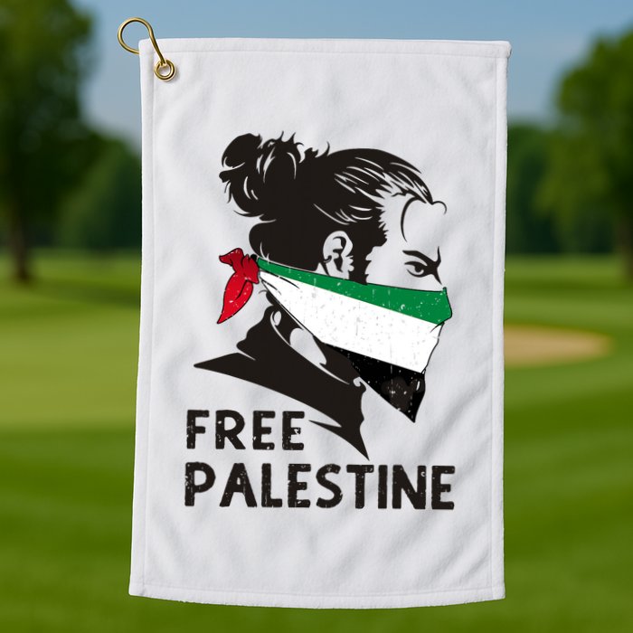 Free Palestine Flag Save Gaza End Occupation Palestinian Golf Towel