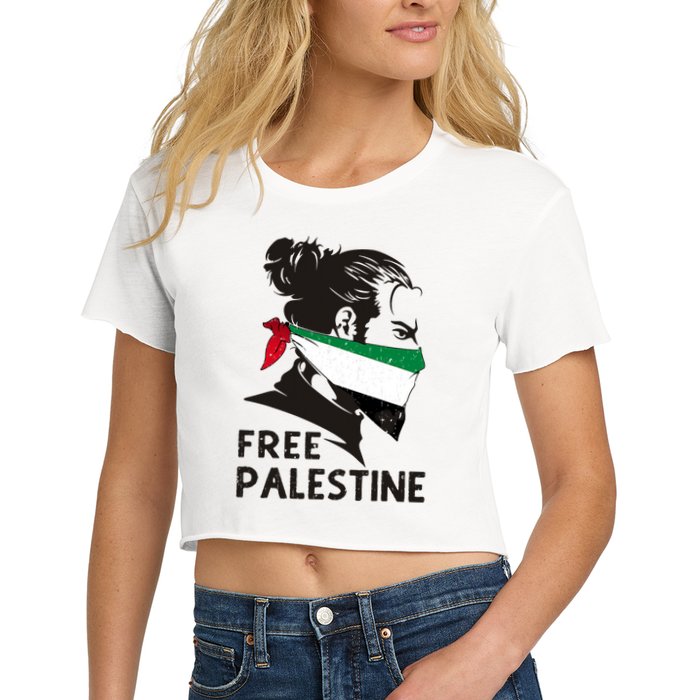 Free Palestine Flag Save Gaza End Occupation Palestinian Crop Top