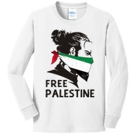 Free Palestine Flag Save Gaza End Occupation Palestinian Kids Long Sleeve Shirt