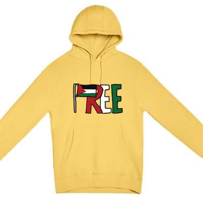 Free Palestine Premium Pullover Hoodie