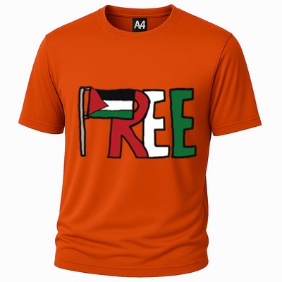 Free Palestine Cooling Performance Crew T-Shirt