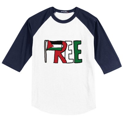 Free Palestine Baseball Sleeve Shirt