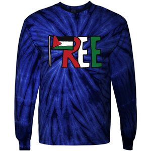 Free Palestine Tie-Dye Long Sleeve Shirt