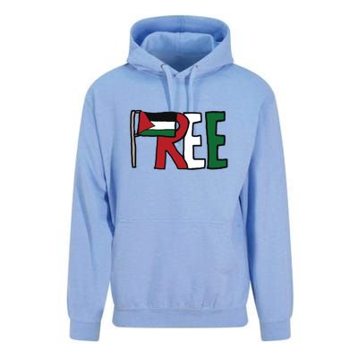 Free Palestine Unisex Surf Hoodie